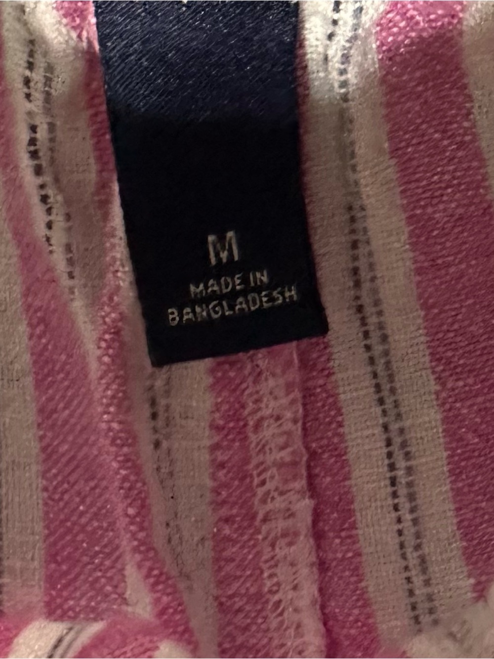 Linen Blend Shorts White and Pink Striped - Picture 3 of 4